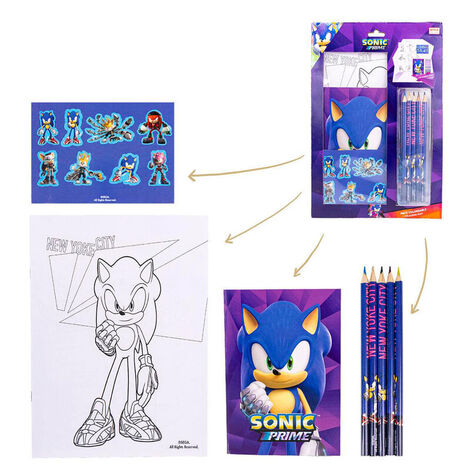 Sonic Prime Colouring Stationery Set - CRD2700000773