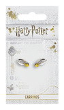 Harry Potter Golden Snitch Stud Earrings (Silver Plated) - EWES004