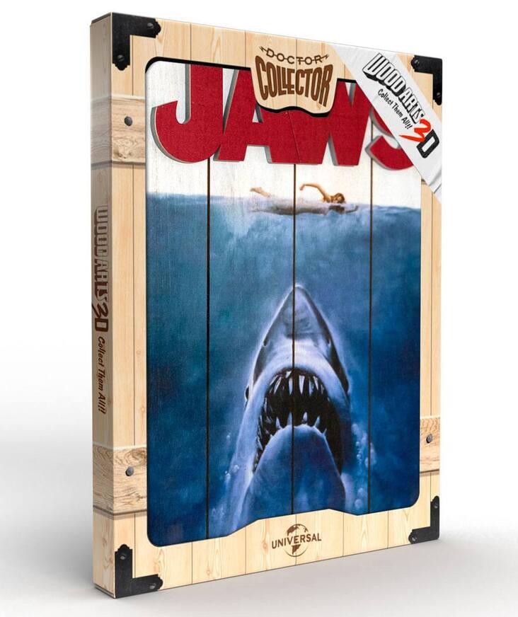 Jaws WoodArts 3D Wooden Wall Art Shark Attack 30 x 40 cm - DOCO-DCJAW03