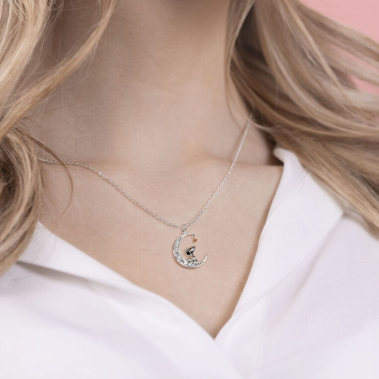 Peanuts Snoopy Moon Necklace - NF00742TZWL