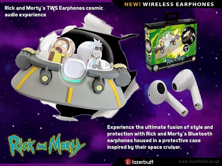 Rick and Morty TWS earphones Space Cruiser - 123623