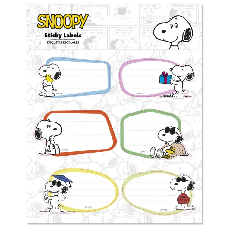 Snoopy Peanuts Premium Adhesive Labels - ELEP006