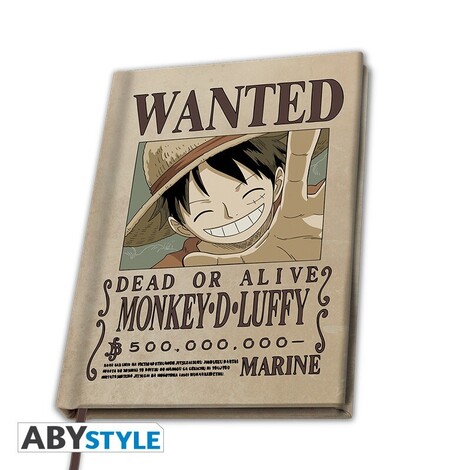 One Piece - A5 Notebook "Wanted Luffy" - ABYNOT025