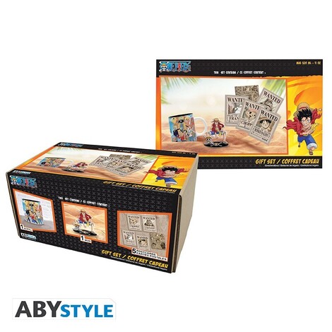 One Piece - Pck Mug 320ml + Acryl® + Postcards "Luffy" - ABYPCK283