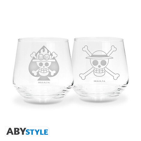 One Piece 2 Glass Set Luffy & Ace Europe - ABYVER285