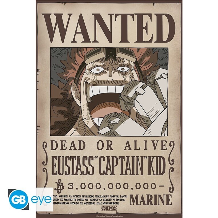 One Piece Poster Chibi 52x38 Wanted Kid Wano - GBYDCO638 