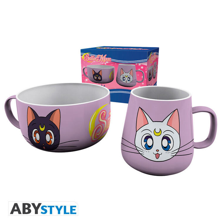 Sailor Moon Breakfast Set Mug + Bowl Luna & Artemis - BS0010 
