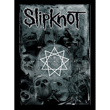 Slipknot (Pentagram) Wooden Framed Print (30x40) - FP10925P