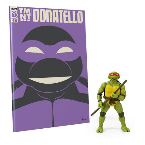Teenage Mutant Ninja Turtles BST AXN x IDW Action Figure & Comic Book Donatello Exclusive 13 cm - TLSBATMNTDONCOM01