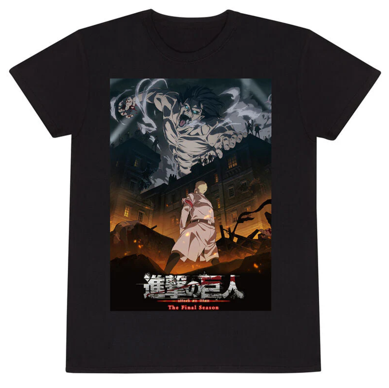 Attack On Titan - Final Season Poster T-Shirt - AOT06877TSB- L