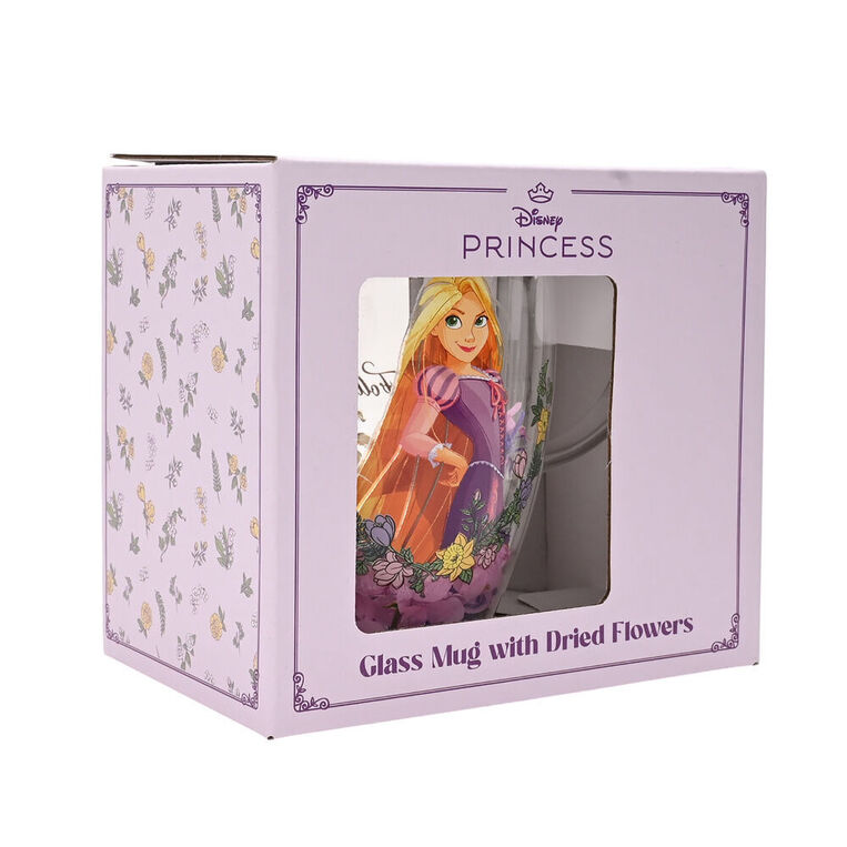 Disney Rapunzel Floral Decorative Glass Mug - 