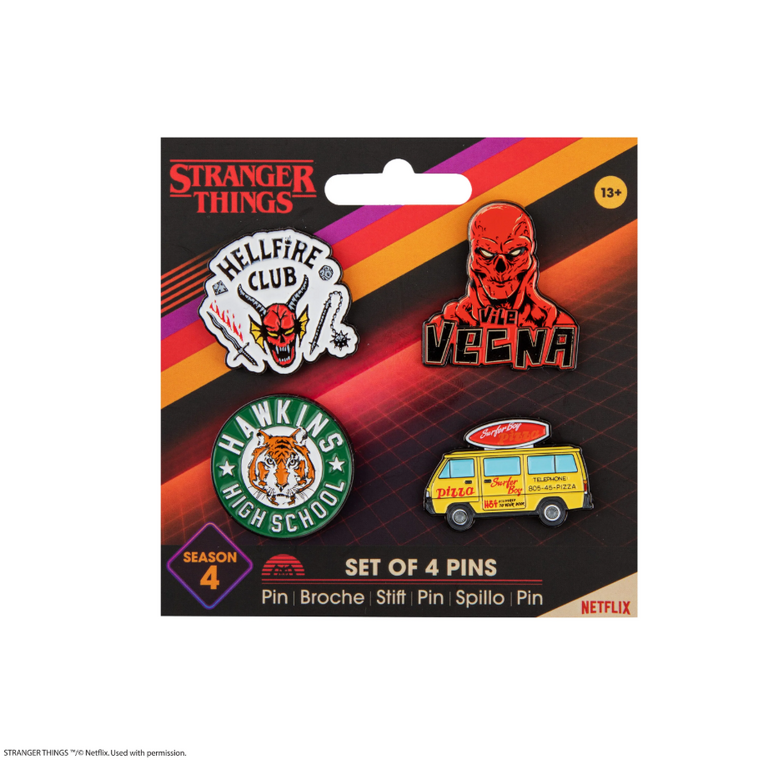 Stranger Things Set of 4 Pin Badges Season 4 - CR3283