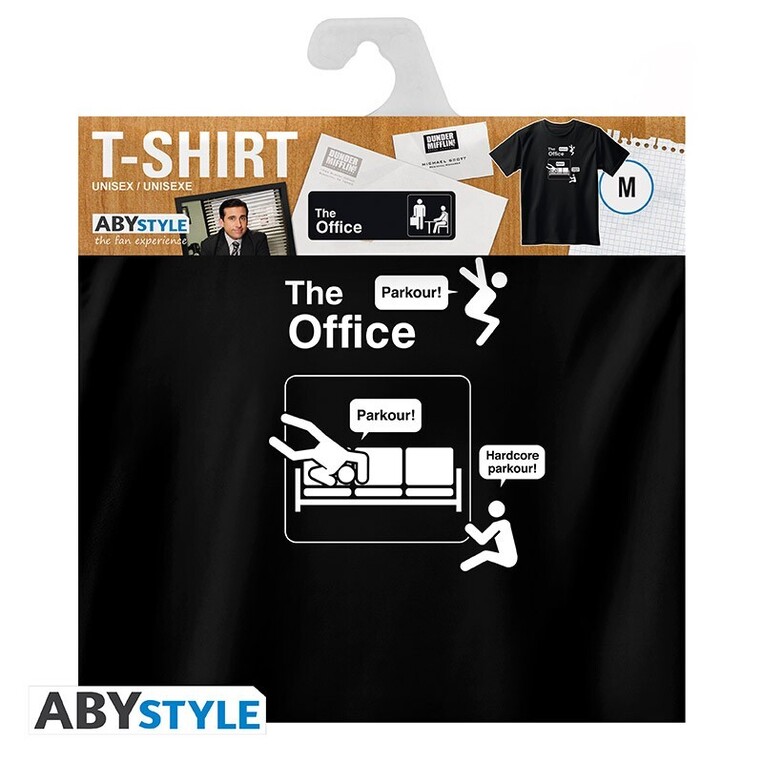 The Office Unisex Black Tshirt Parkour - ABYTEX831- M