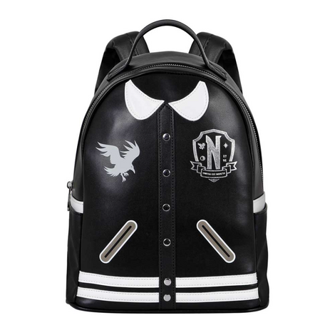 Wednesday Black Casual Backpack Wednesday Varsity Casual (Black) - KMN06144