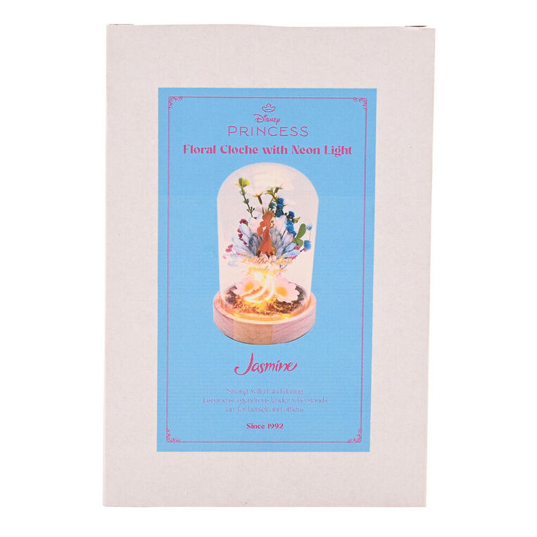 Disney Princess Jasmine Florals In A Clonche With Neon Light - DI2349