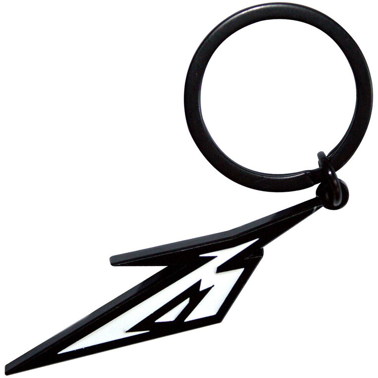 Metallica Keychain: Black & White M Logo - METKEY15