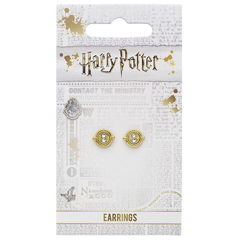 Harry Potter Time Turner Gold Plated Stud Earrings - EWES0100